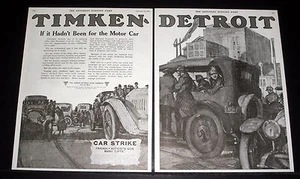 ALTE ZEITSCHRIFT DRUCKANZEIGE 1919, TIMKEN-DETROIT LAGER, WEGEN DES MOTORWAGENS! - Bild 1 von 1