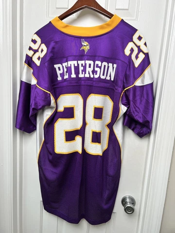 Adrian Peterson Jersey Men's Size XL Reebok Equipment NFL Minnesota Vikings #28 Cover