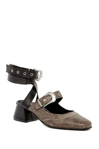 Free People TALULA BLOCK HEEL PUMP Pink Black Snake Combo, MSRP$178 EUR38 - Picture 1 of 12