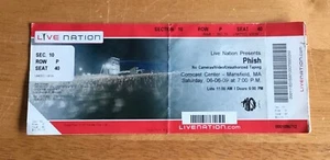 Boleto de concierto Phish 6 de junio de 2009 Comcast Center Mansfield MA - Imagen 1 de 2
