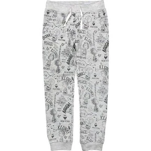 Appaman × Peanuts Sparkle Cloud Jogger Pants Gray Graphic Print Comic Kids Sz 8 - Picture 1 of 6