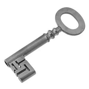 Chiave vittoriana STRONGBOX o SICURA INTRICATA GUARDIA 35/8" - chiave antica - rif.k197 - Foto 1 di 7