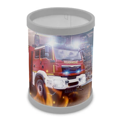 itenga Stifteköcher Feuerwehr Stiftehalter Kinder Schüler Schreibtisch Organizer - Bild 1 von 4