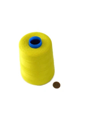 New Old Stock 4 Yellow FILCO Polyester Cotton 2 Cord Thread by American Thread - Image 1 of 3