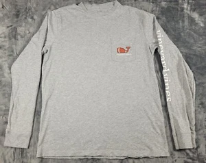 Vineyard Vines T Shirt Men's S Gray Football Whale Outdoors Stretch  - Picture 1 of 9