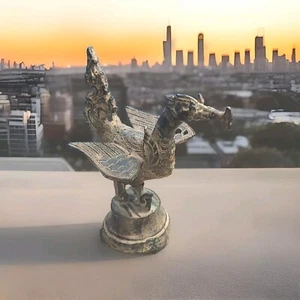 Antiq Suppanahong Mythical Bird Phoenix Statue Thai Bronze 8.5"x 4.5"x 7".OBO - Picture 1 of 24