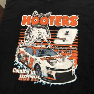 Hooters Vintage Authentic Racing T-Shirt Größe 2XL schwarz 9 Coming In Hot - Nascar - Bild 1 von 10