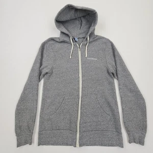 Facebook Recruiting Hoodie Medium Mens Gray Full Zip Fleece Pockets Employee - Picture 1 of 13