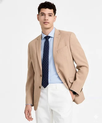 Kenneth Cole Reaction Men's Suit Jacket Size 40L Tan Slim Fit Cork NWT - Image 1 of 4