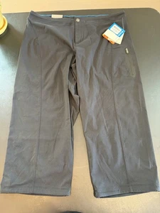 Neu mit Etikett Columbia Just Right II Caprihose schwarz Damengröße 12 Omni-Shield Wandern - Bild 1 von 9