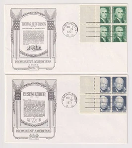 E4525: US #1278a, #1393a Tagged on (2) FDC; Brookman: $165 - Picture 1 of 1