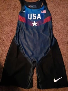 NEU HERREN NIKE WRESTLING GEWICHTHEBEN SINGLET USA BLAU GRÖSSE M 2XL - Bild 1 von 1