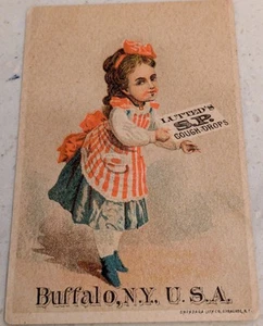 *RAR* VIKTORIANISCHE HANDELSKARTE LUTTED'S S.P. HUSTENTROPFEN BUFFALO,NY - Bild 1 von 2