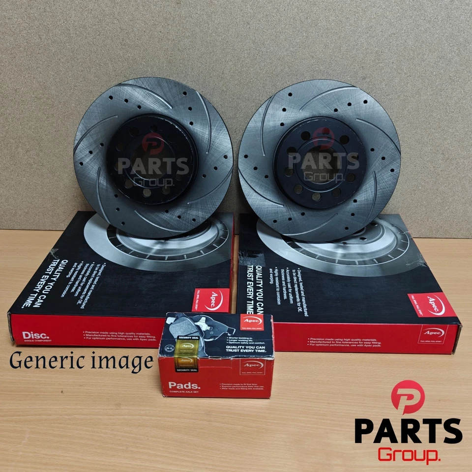 FITS PEUGEOT 301 1.6 BLUEHDI 2014+ APEC FRONT DRILLED GROOVED DISCS 266MM & PADS - Image 1 of 1