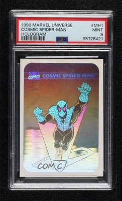 1990 Impel Marvel Universe Holograms Cosmic Spider-Man #MH1 PSA 9 MINT - Image 1 of 3