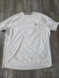 T-shirt uomo Carhartt Force manica corta avorio vestibilità rilassata taglia 3XL - Foto 1 di 7