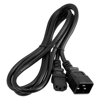 IEC 320 C13 to C20 Power Supply Extension Cord Adapter for PDU UPS Black - Image 1 of 3
