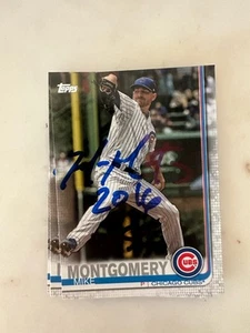 Mike Montgomery Signed 2019 Topps Baseball Card 2016 Wsc - Picture 1 of 2