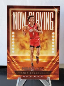 Aros de la NBA 2023-24 AMEN THOMPSON ahora jugando inserto RC #18 Houston Rockets - Imagen 1 de 3