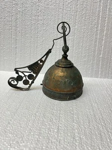 vtg ornate hammered brass victorian wall mount lamp parts - Picture 1 of 13