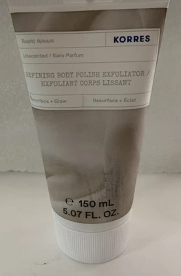 Korres Refining Body Polish Exfoliator Unscented Sealed  NEW  5.07oz - Image 1 of 4
