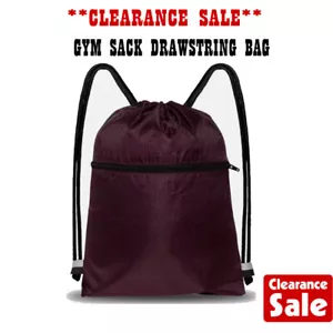Gym Sack Drawstring bag Backpack PE Sport bag Men Women Swimming bag Sale Price - Picture 1 of 6