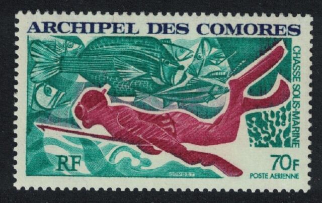 MOSCOW, RUSSIA - MAY 20, 2022: Postage stamp printed in Comoros