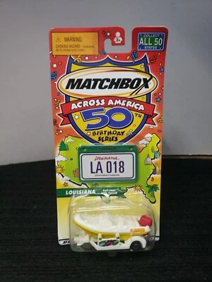 NEW Matchbox Across America Louisiana Raft Boat With Trailer Southern Collection - Image 1 of 2