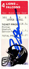 Deion Sanders Autographed Atlanta Falcons 9/16/1990 @ Lions Ticket Bas 37157