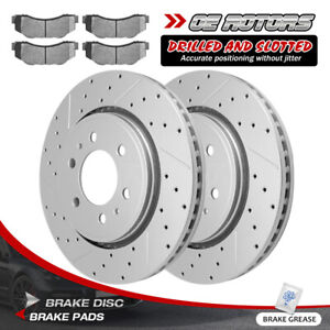 for Dodge Ram 1500  Front Drilled Rotors + Brake Pads