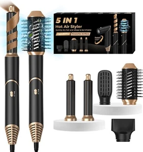 5 in 1 Hair Air Styler with Air Curlers Auto Curling Wands Multi-use Hair Blow - Picture 1 of 9