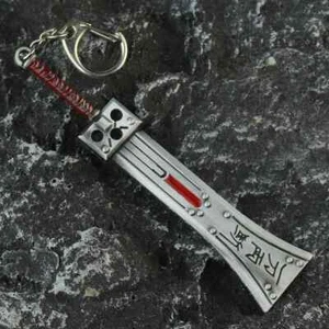Nagelneu! Schlüsselanhänger Final Fantasy 7 Cloud Hardedge Buster Schwert Metall - Bild 1 von 3
