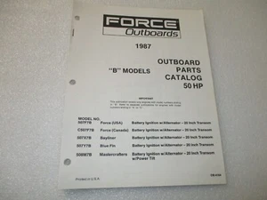 OB4164 Force Outboard Parts Catalog 1987 50 HP B Models - Picture 1 of 3