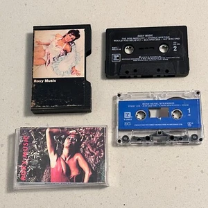 (2) ROXY MUSIC Cassette Tape Lot Hard Slipcase Slip Case: Self Titled, Stranded - Picture 1 of 5
