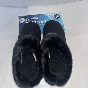 Isotoner Women's Black Slip On Clogs Slippers with Memory Foam Size SM 6.5-7 - Picture 1 of 3