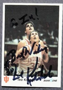 1978-83 Indiana University Star Ted Kitchel autographed basketball card GO I U - - Picture 1 of 1