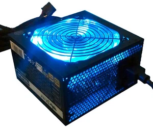 SHARK 1000W Black Gaming PC 120mm LED Fan 2x PCIE SATA ATX 8pin 12V Power Supply - Picture 1 of 13