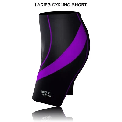Ladies Compression  Womens Cycling Shorts Padded Leggings CoolMax Anti Bac Pad - Image 1 of 2