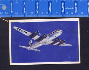 Delta DC-6 Deltaliner 1952 Postcard Atlanta Georgia - Picture 1 of 2