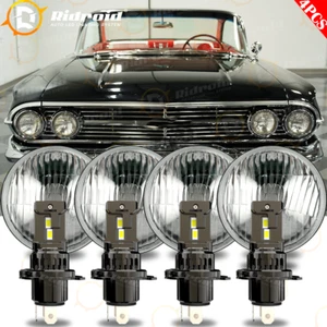 4x 5.75" LED Headlights Cover&H4 LED Bulb Hi-Low Beam For Chevy Impala El Camino - Picture 1 of 24