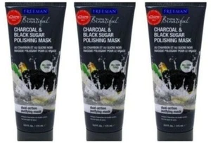 BL Freeman Facial Charcoal & Black Sugar Polish Mask 6 oz - THREE PACK - Picture 1 of 1
