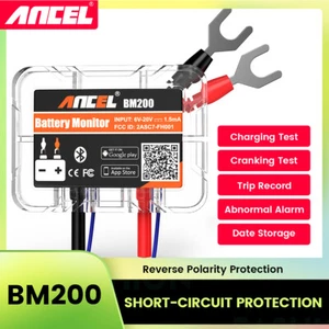 ANCEL BM200 12V Car Battery Load Tester Bluetooth Cranking Charging Analyzer APP - Picture 1 of 13