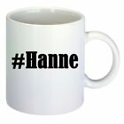 Kaffeetasse #Hanne Hashtag Raute Keramik Hhe 9,5cm in Wei