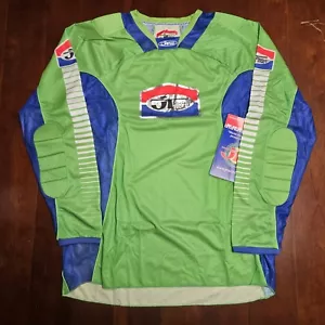 JT Racing Pro Tour MX Jersey Padded Long Sleeve GREEN BLUE -XL- Mens NEW NWT - Bild 1 von 6