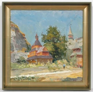 Mikola Chulko (1947-2014) "Altes Kloster", Ölgemälde, 70er Jahre (m) - Bild 1 von 4