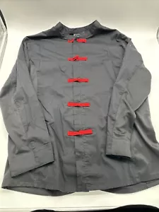 Chef Works Chef's Jacket Mens Black Cook Uniform Zip-Up Restaurant Size XL - Picture 1 of 7