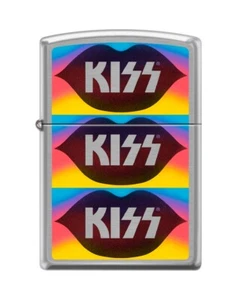 Zippo 0874, KISS-Rock Band, Brushed Chrome Finish Lighter - Picture 1 of 2