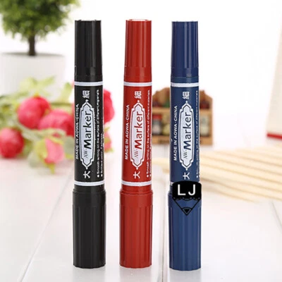 3stk Permanent Marker Filzstift Rundspitze, schwarz, Blau, Rot Permanentmarker - Bild 1 von 4