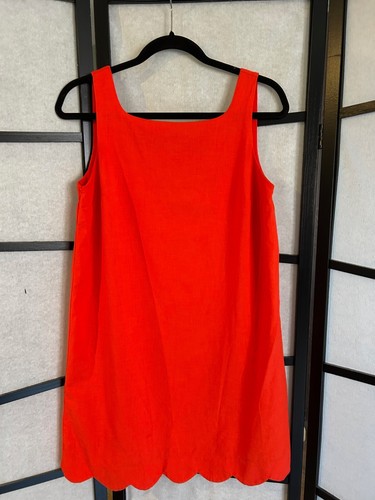 Mini abito smanicato donna Kate Spade capesante rosso cotone rayon taglia: XS