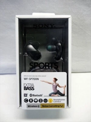 Écouteur sans fil Sony Bluetooth étanche noir WF-SP700N BM Japon 2018 NEUF - Photo 1/2